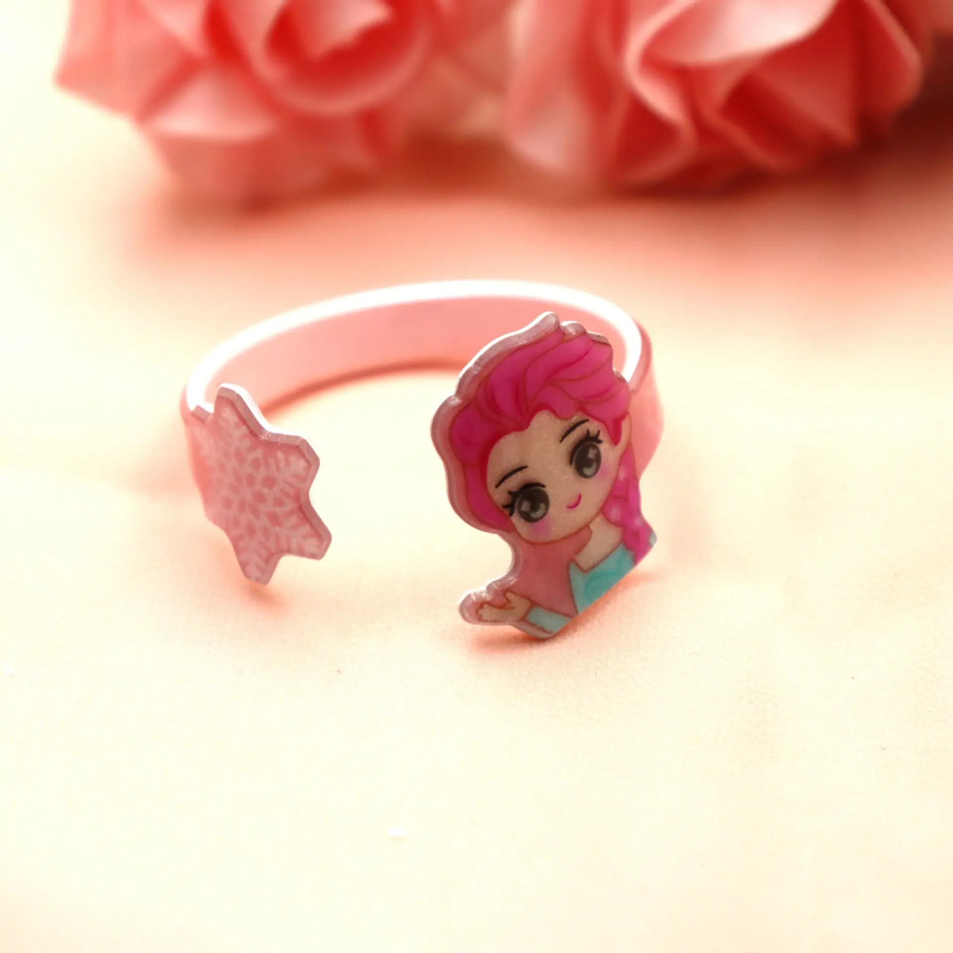 Children Acrylic Bracelet Cartoon Bracelet Toy Jewelry Princess Lovely Bracelet Baby Toy Gift