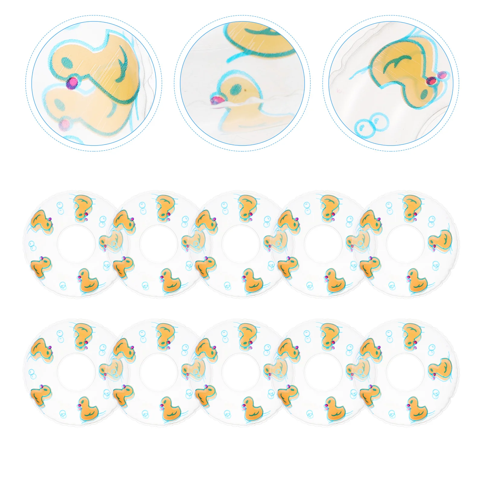 

Duckling Swimming Ring Desktop Miniature House Decors Rings Adorable Photo Props