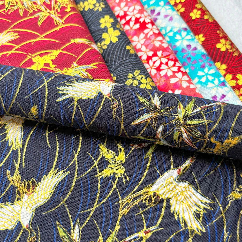 145x50 См Бронзовая Хлопковая Сатиновая Ткань С Цветущим Принтом Вишни Для