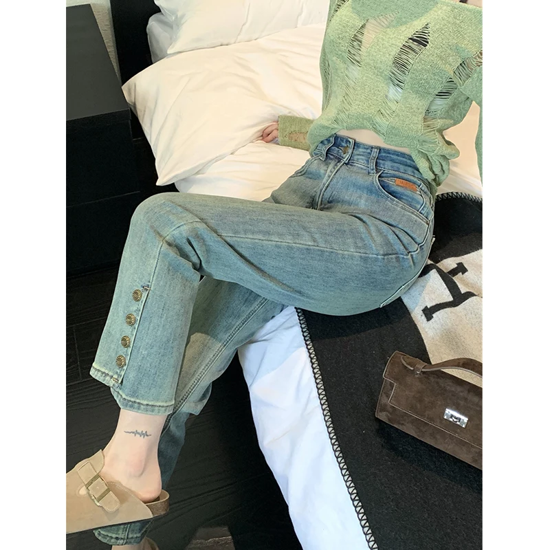Плюс размер Yaoxiaojie эластичные джинсы с высокой талией женские весенние маленькие