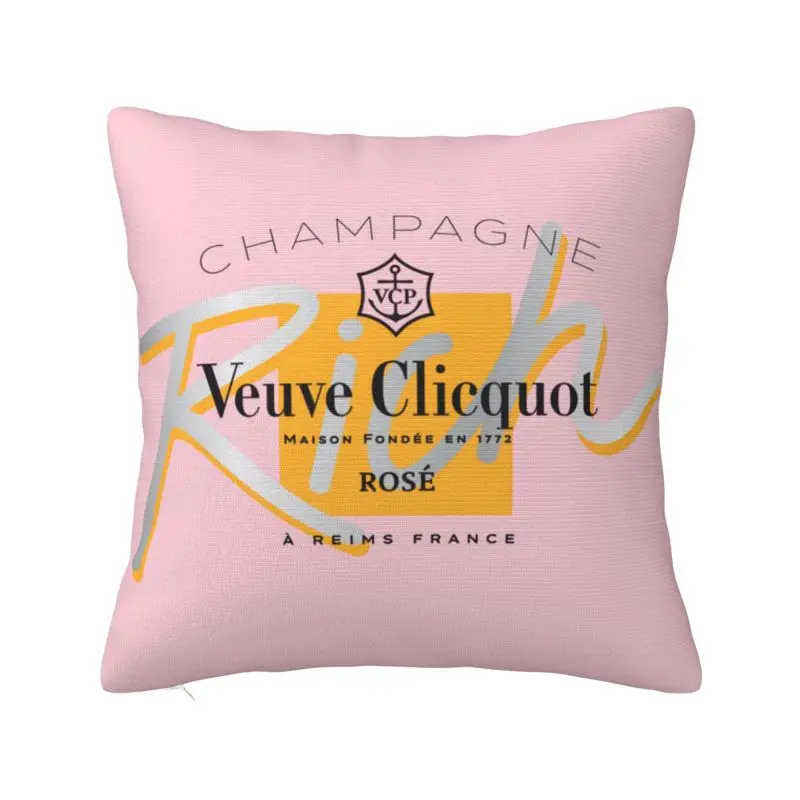 

Luxury Clicquot Champagne Pillow Case 40x40cm Living Room Decoration Luxury Veuves Chair Cushion Square Pillowcase