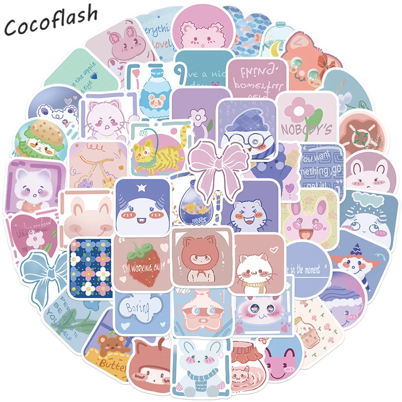 

Стильные Мультяшные милые граффити в стиле Ins, наклейки для ноутбука, багажа, телефона, детские наклейки «сделай сам» для скейтборда, шлема, ...