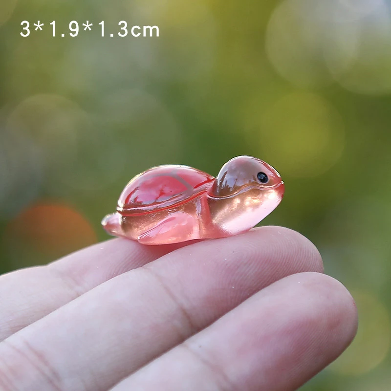 1 шт. разноцветная светящаяся Мини-черепаха микро-Ландшафтная фигурка орнамент