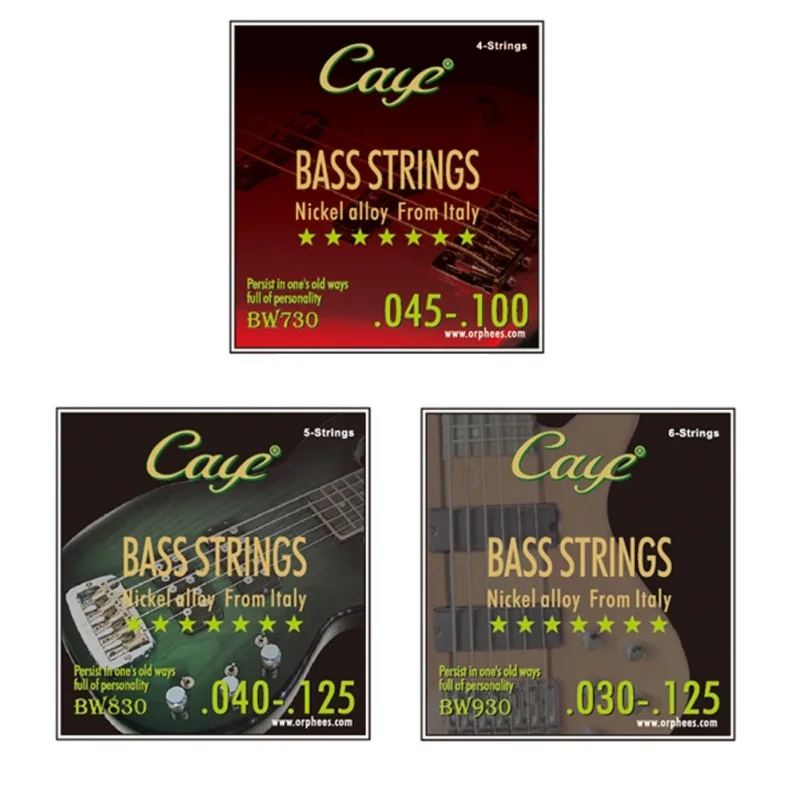 Guitar Strings Caye Crossing 4/5/6 String Electric Bass Guitar Strings Hexagonal Steel Core