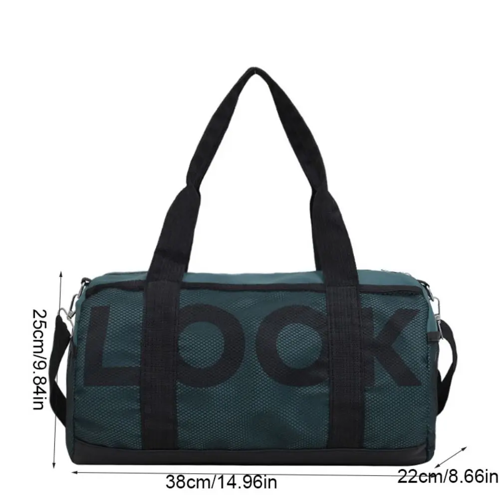 Портативная нейлоновая пляжная сумка через плечо с буквенным принтом однотонная