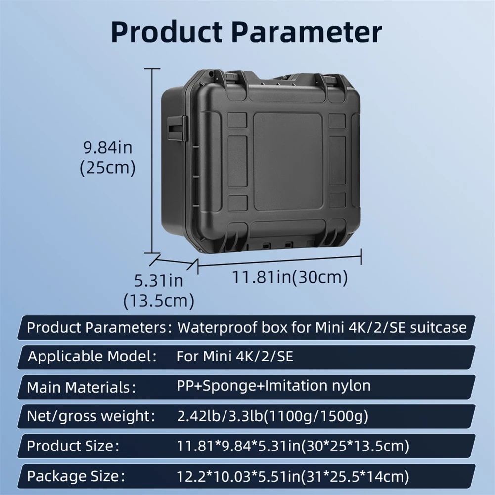 Чехол для переноски водонепроницаемый устойчивый к давлению чехол хранения
