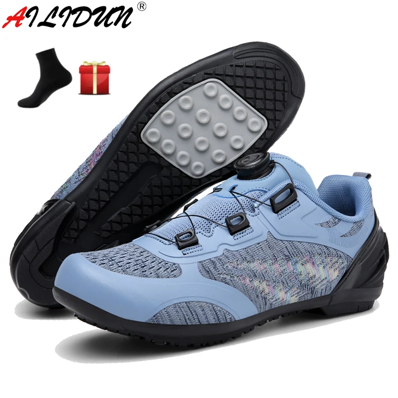 

2022 New Without Cleats Cycling Shoes for Flat Pedals Mtb Men's Women Sport Mountain Bike Shoes Road Non Locking Bicycle Sneaker