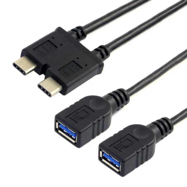 

OTG Data Cable CY for Mac Pro USB 3.1 Type-C to 3.0 A Female Dual Cable