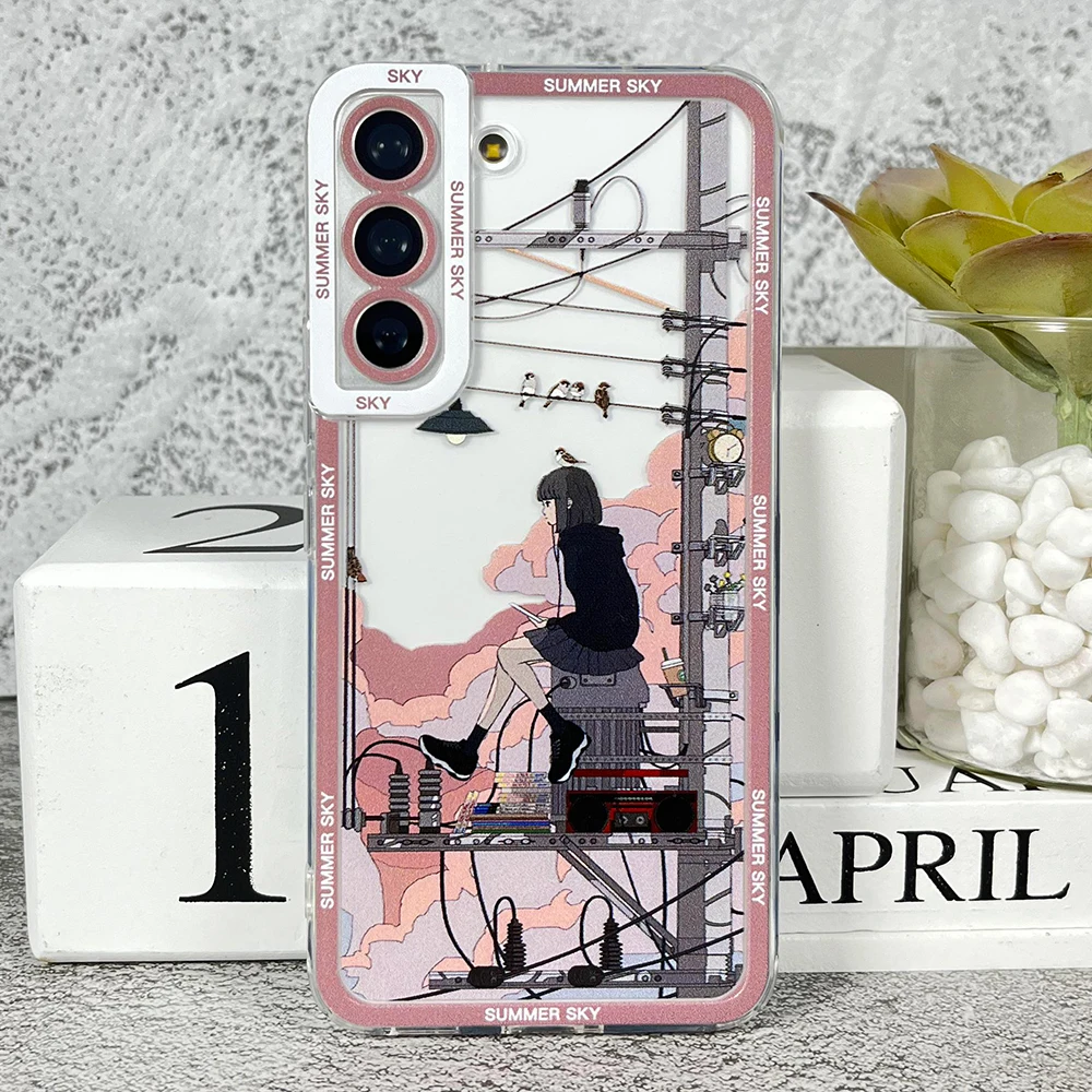 Summer Sky Case For Samsung Galaxy S20 S21 S22 S23 Plus FE Ultra Soft Cover