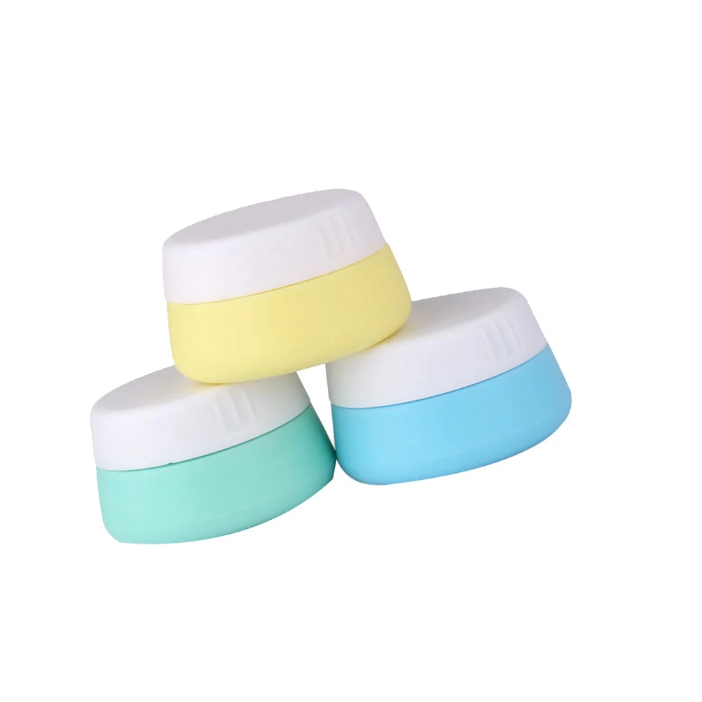 

Cream Silicone Jars Box Travel Containers Empty Lotion Sample Lids Lip Toiletry Leakproof Makeup Container Compact Case Balm