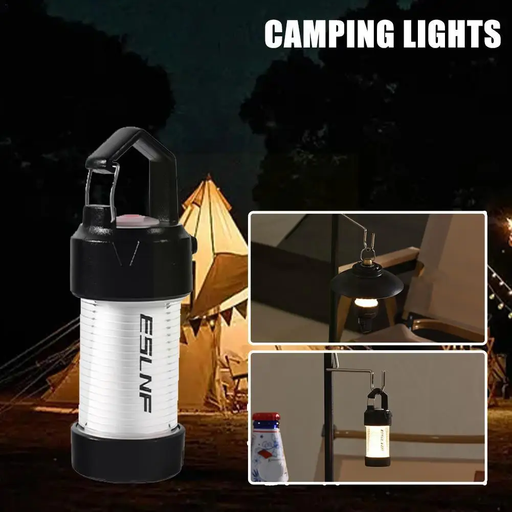 

1200MAH Camping Atmosphere Light Portable Outdoor Camping Hanging Powerful Rechargeable Lamp Light Work Emergency Tent USB U2R2