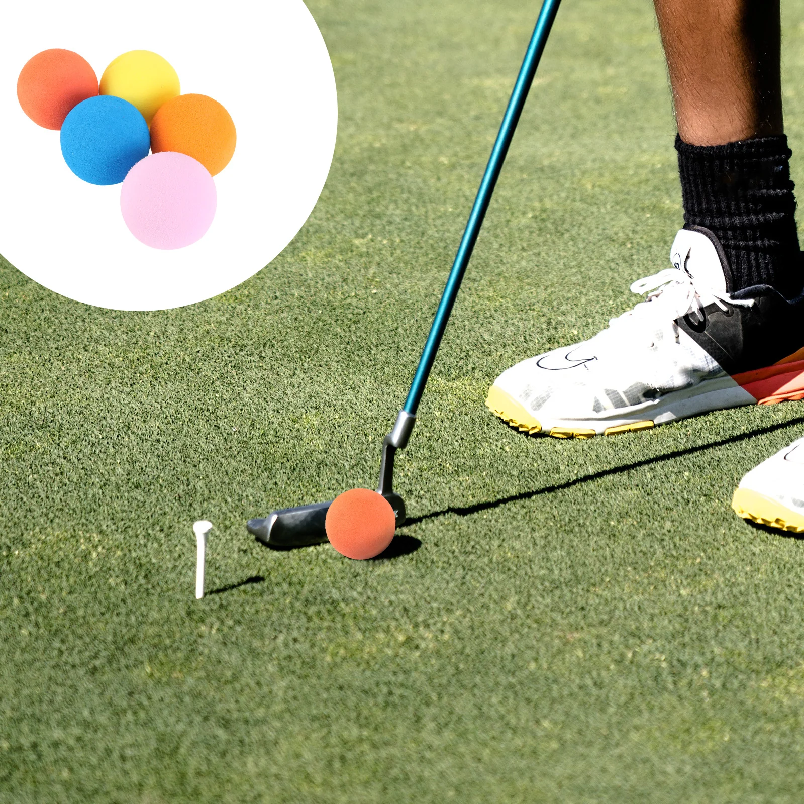 

5 Pcs Golf Accesories Ball Balls 60mm Golfs Outdoor Indoor Training Supplies Synthetic Rubber Practicing