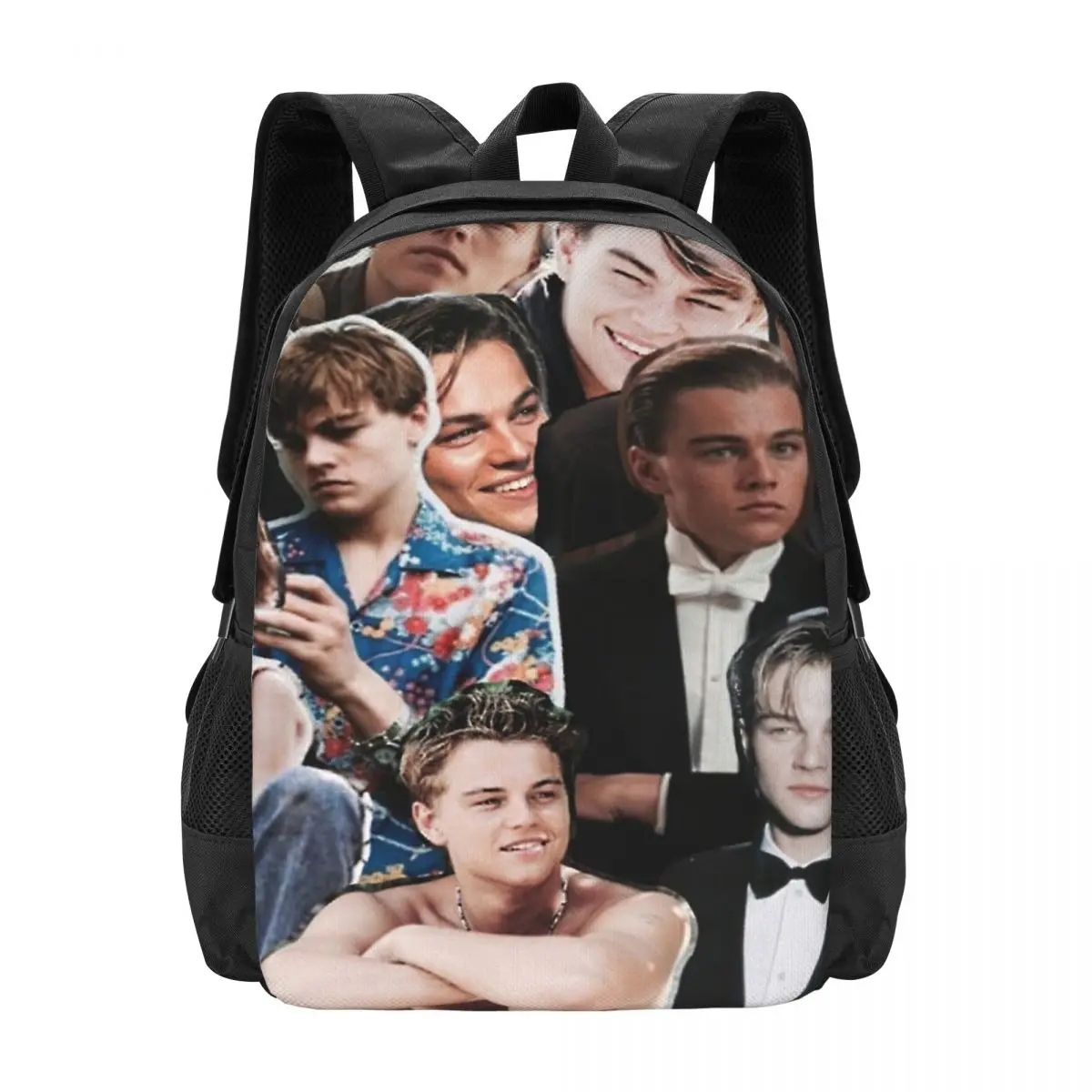 Leonardo Dicaprio Collage Backpack for Girls Boys Travel RucksackBackpacks for Teenage school bag