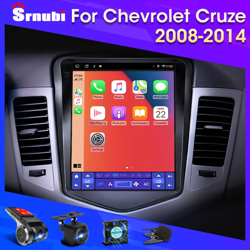 Автомагнитола 2DIN для Chevrolet Cruze 2008-2014 Carplay Android 11 мультимедийный видеоплеер