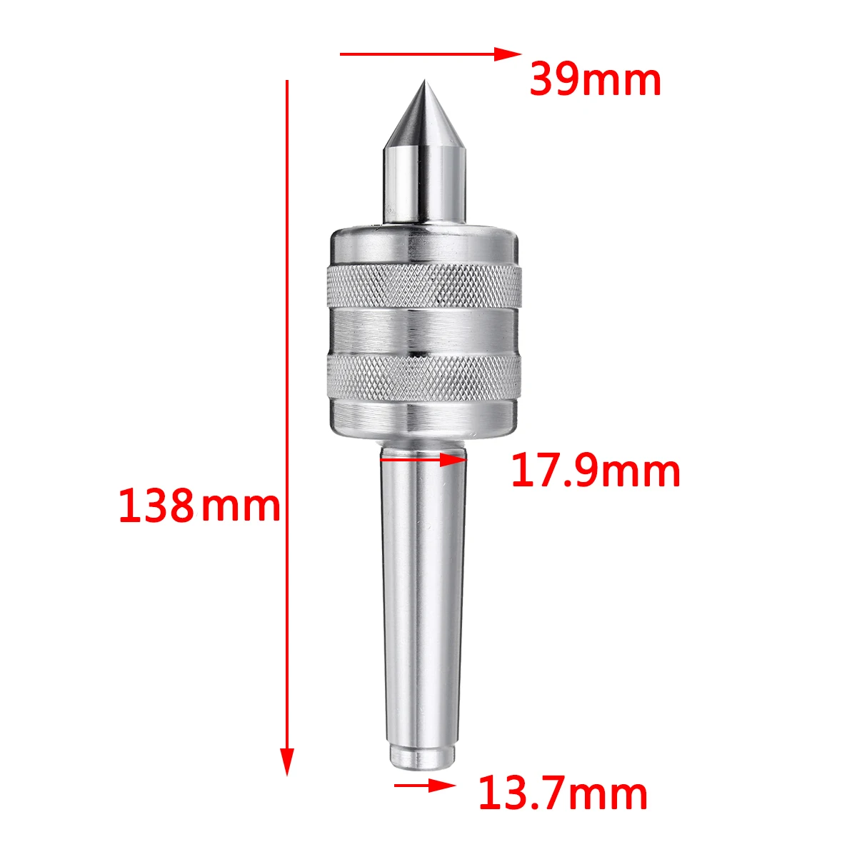 

Accuracy Steel Silver MT2 0.001 Lathe Live Center Taper Tool Live Revolving Milling Center Taper Machine Accessories New