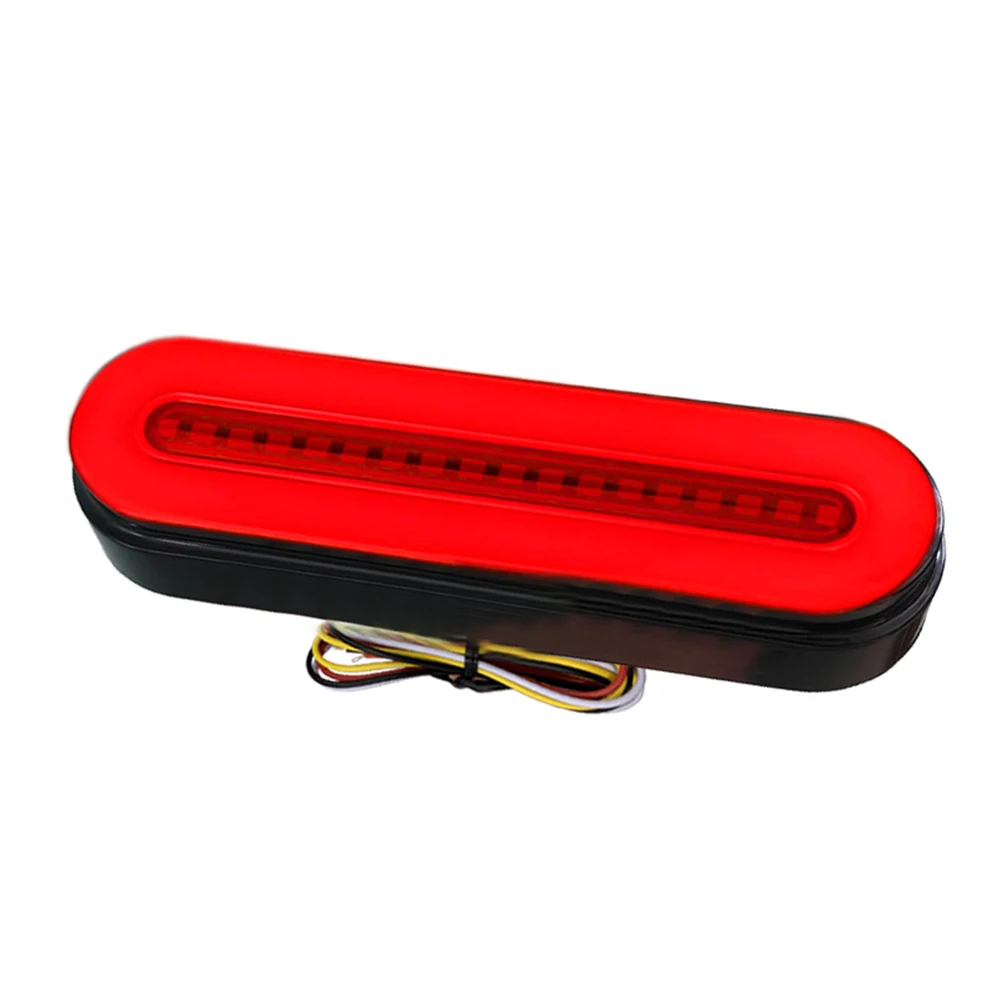 

12V Tail Light LED Brake Light Two-colour Light Guided Brake Running Turn Signal For Cargo Truck Trailers Auto External Lights