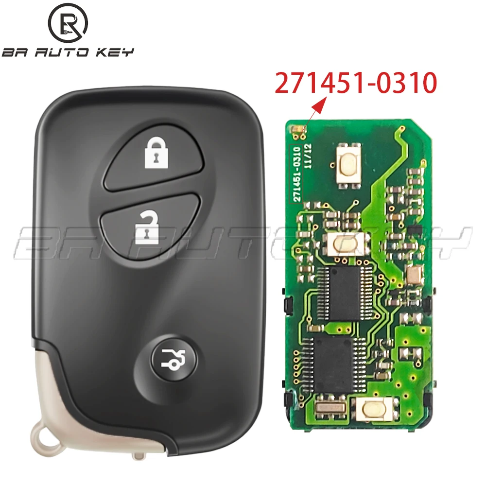 89904-30332 оригинальный смарт-брелок с дистанционным управлением для Lexus LS IS GS ES, японский импорт 2005-2012 P/N:271451-0310, OEM печатная плата, 312 МГц, 4D чип