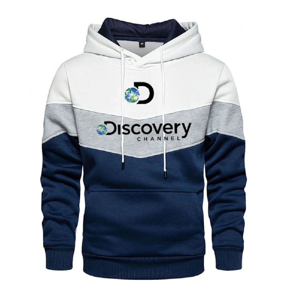 

Men Hoodie Sweatshirt Discovery Channel Men's Casual Sports Cool Hoodie Print Fleece Oversized Fashion Hip Hop Street Sweater