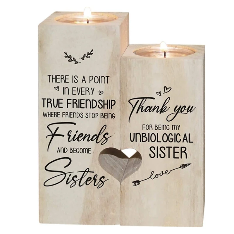 

Double-Sided Printed Candle Holder-Best Friend Candle Best Friend Birthday Gift Christmas Gift for Best Friend