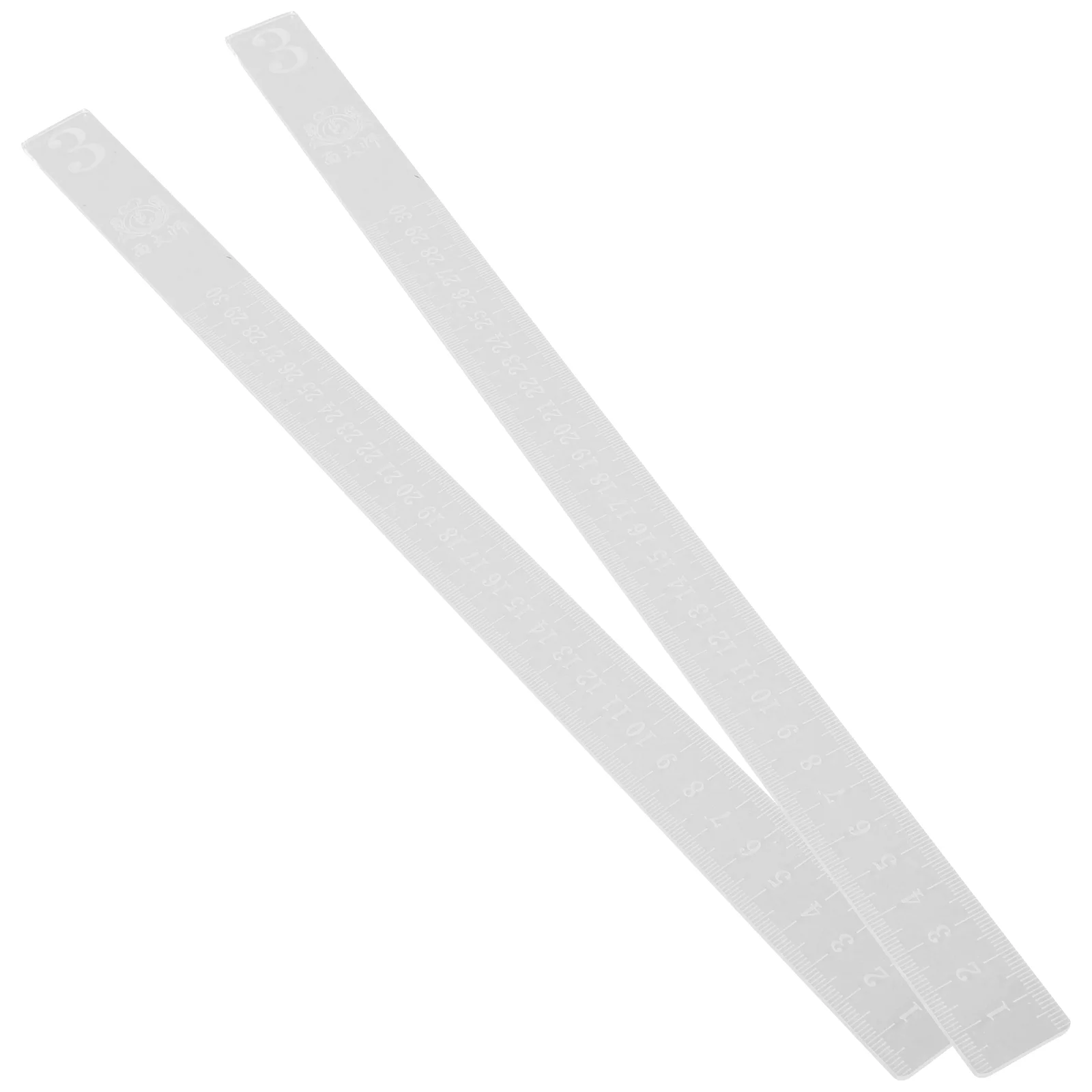

2 Pcs Pizza Dough Biscuit Baking Ruler Leveling Ruler Kitchen Clay Rolling Pin Cookie Ruler Pizza Rolling Pin
