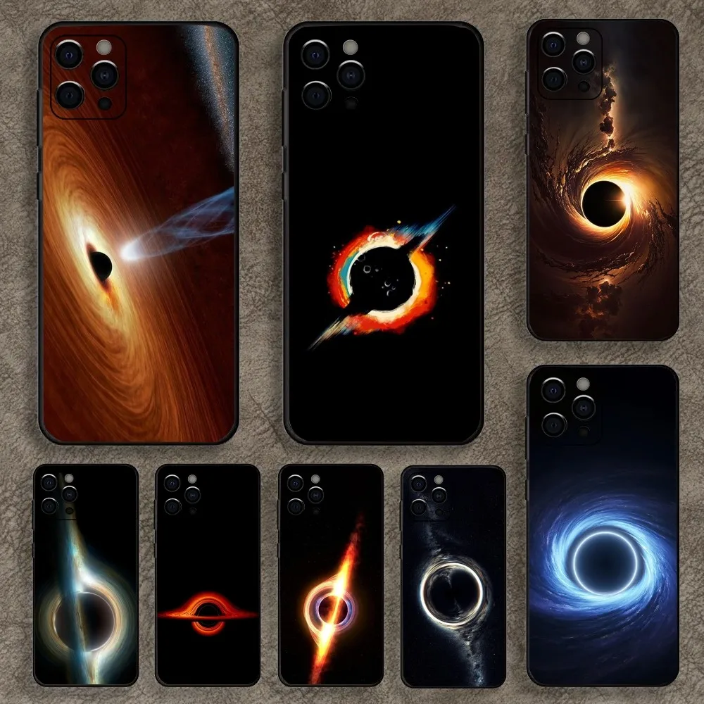 Чехол для телефона Black Hole Universe Apple iPhone 15 14 13 12 11 Pro X XS Max XR Plus Mini Soft Cover