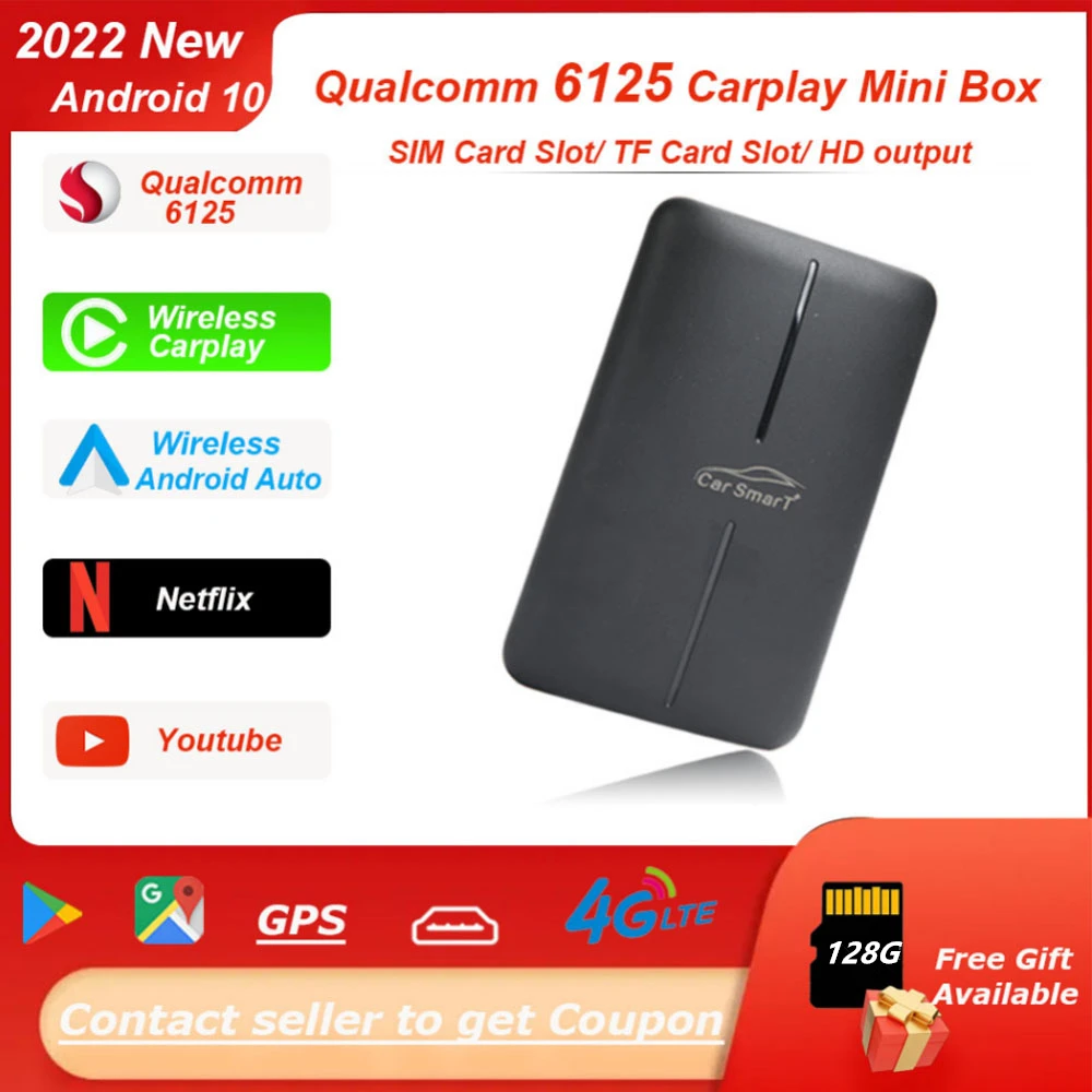

Android 10,0 Android Box Qualcomm 6125 8-ядерный автомобильный беспроводной мультимедийный плеер Carplay для Youtube Netfix автомобильный Wifi с HDMI портом