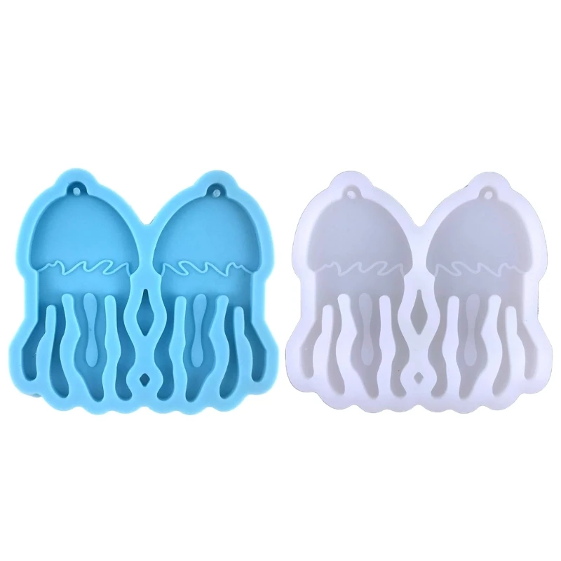 

Cute Jellyfish Silicone Mold Resin Earring Pendant Molds Sea Animal Epoxy Casting Mold for DIY Crafts Christmas Gift