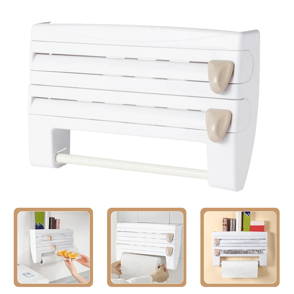 

Многофункциональный настенный держатель для бумажных полотенец, кухонный пластиковый диспенсер для фольги