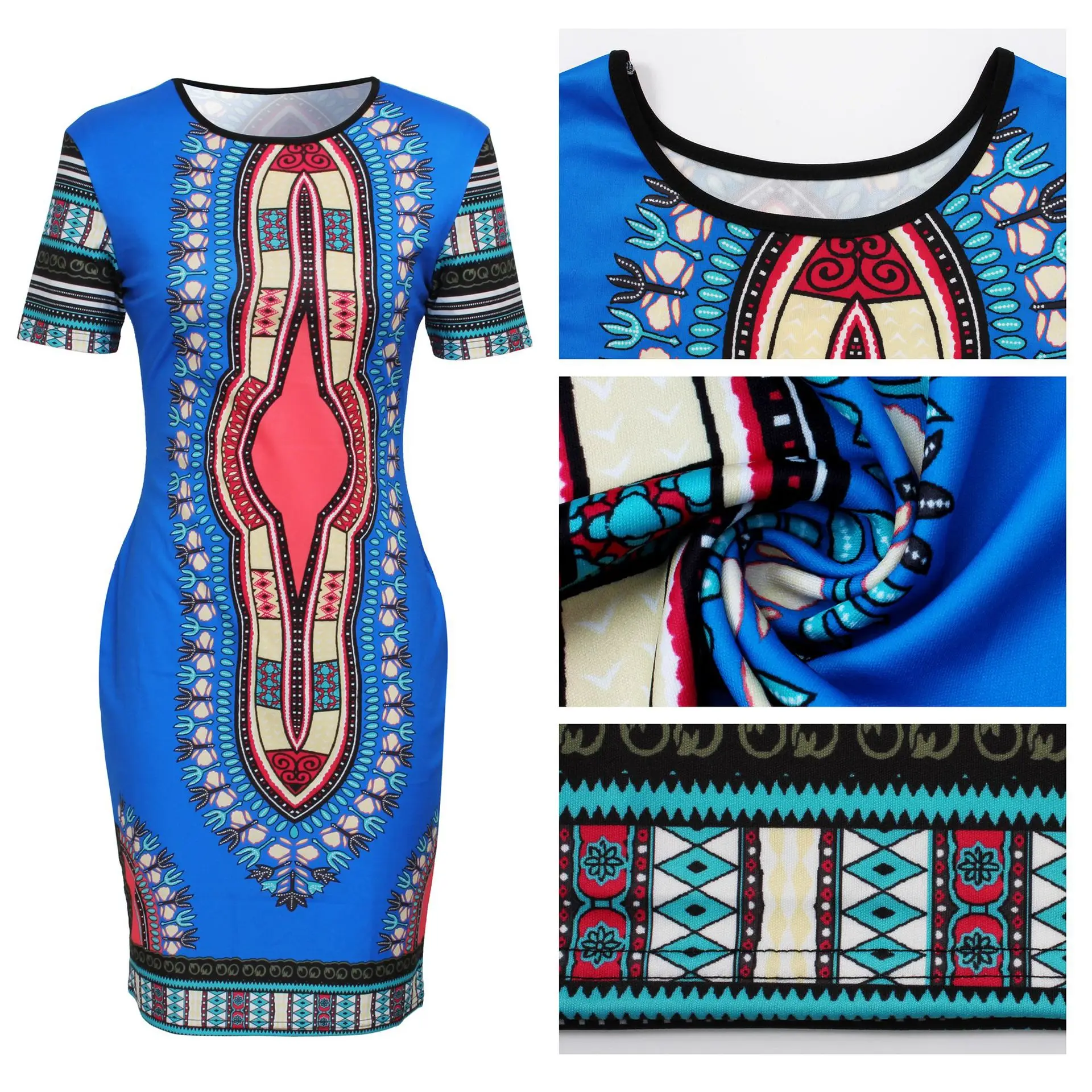 Африканские платья для женщин без рукавов эластичные Дашики с принтом базин