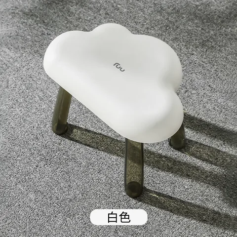 Роскошный прозрачный табурет в форме облака, маленькая табуретка для дома, стул для смены обуви, необычный низкий стул из искусственного пластика