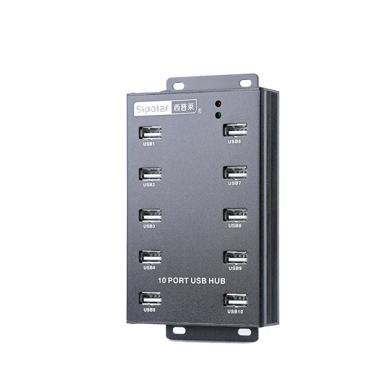 Фото USB-хаб Sipolar A-300 на 10 портов USB 2.0 для синхронизации данных с адаптером питания 12В 5А для мобильных телефонов и ПК №1