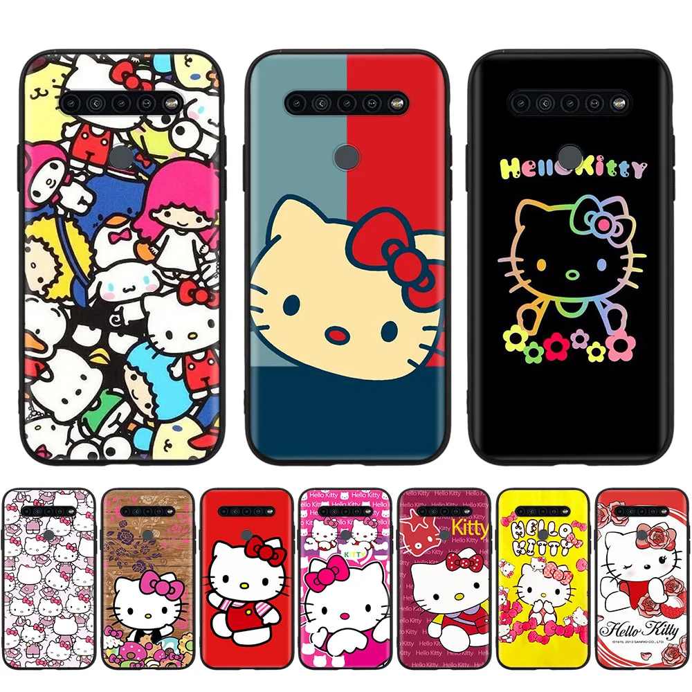 

Cute Hello Kitty Black Case for iPhone 8 7 Plus 6 6S 5 5S SE X XR XS 11 Pro Max
