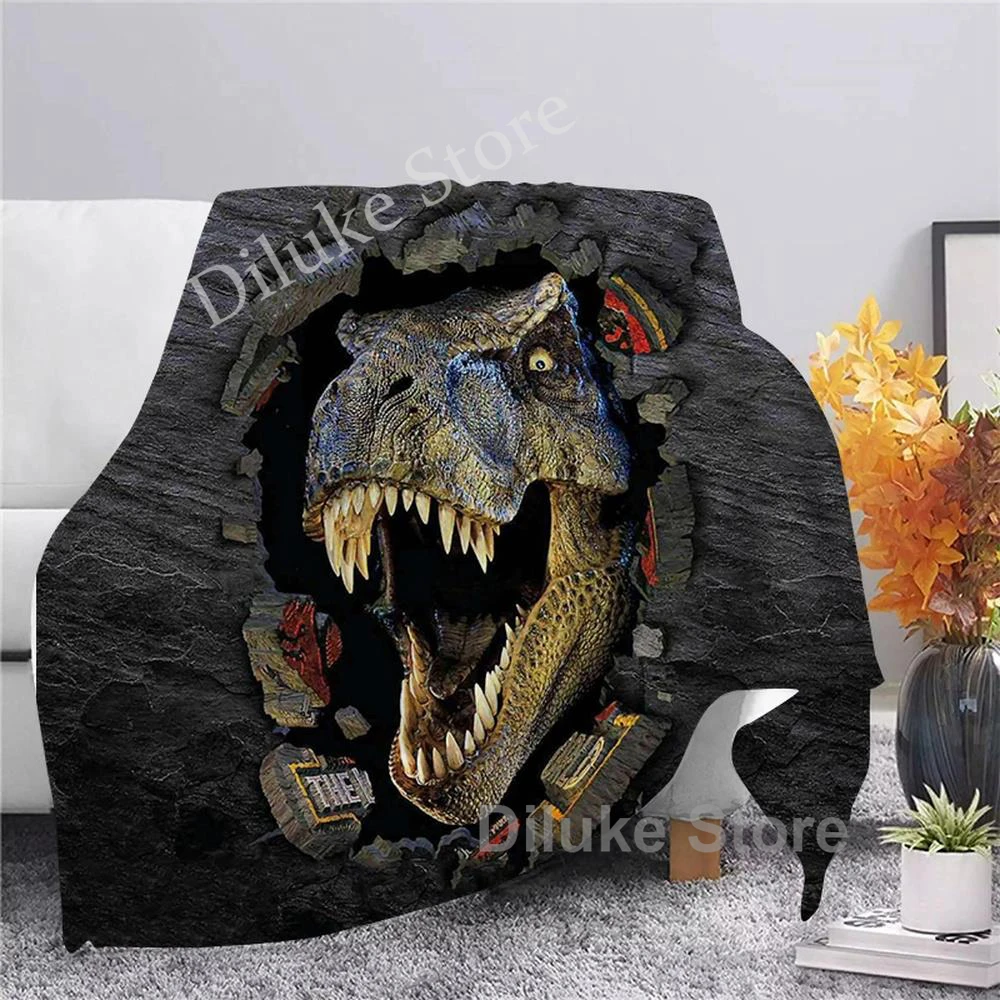 

Animal Dinosaur Flannel Blankets 3D Print Child Adult Quilt Throws Blanket Sofa Travel Teen Student Blanket Drop Shipping