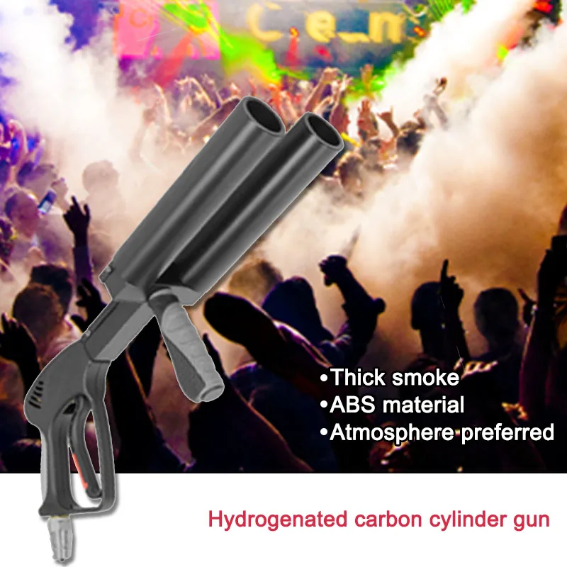 

CO2 DJ Double Tube Air Column Gun Portable Sprayer Hand Held Stage Atmosphere Spray Equipment For Bar / Concert / Music Festival