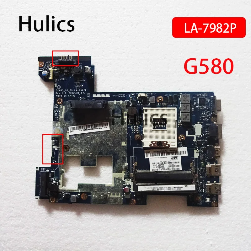 Hulics Used LA-7982P For Lenovo G580 Laptop Motherboard QIWG5 SLG8E Mainboard DDR3 Main Board |