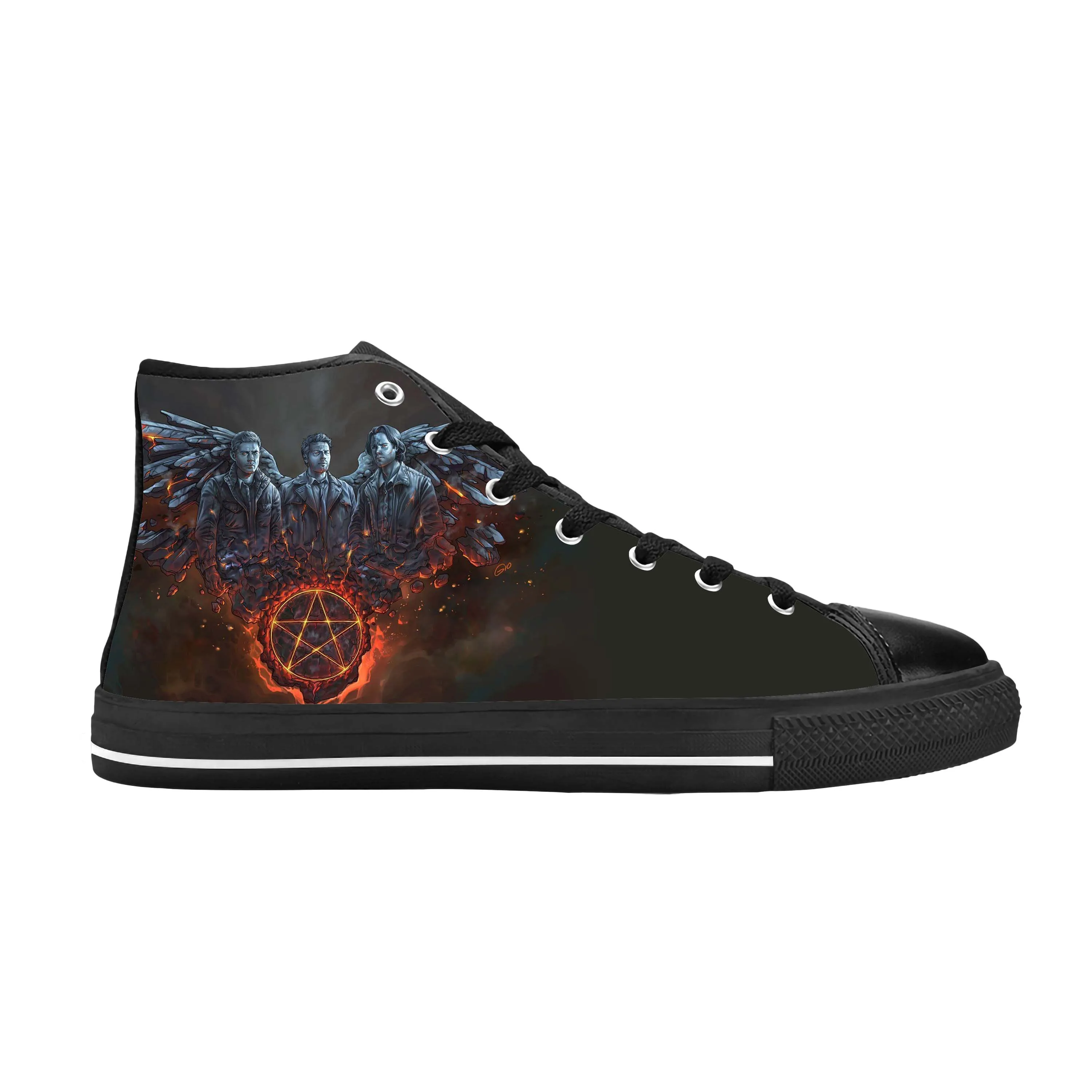 

Supernatural Winchester Bros Horror Anime Cartoon Casual Cloth Shoes High Top Comfortable Breathable 3D Print Men Women Sneakers