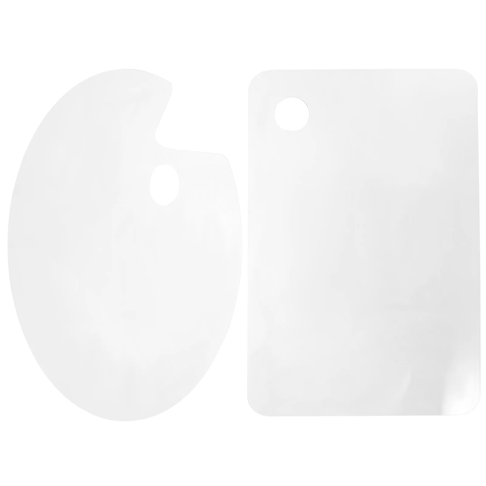

2Pcs Portable Safe Small Pallet Palettes Color Mixing Plate Painting Color Mixing Trays for Friends Student Artist