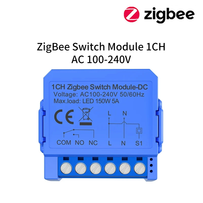 

Умный выключатель Zigbee с функцией сухого контакта, 24-32 В, AC 100-240 В
