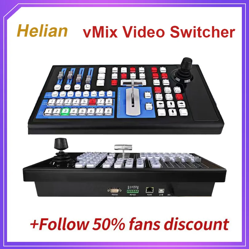 

Helian отличный vMix контроллер видеопереключателя RS232 RS485 контроль PTZ-камеры переключатель видеосигнала в реальном времени микшер