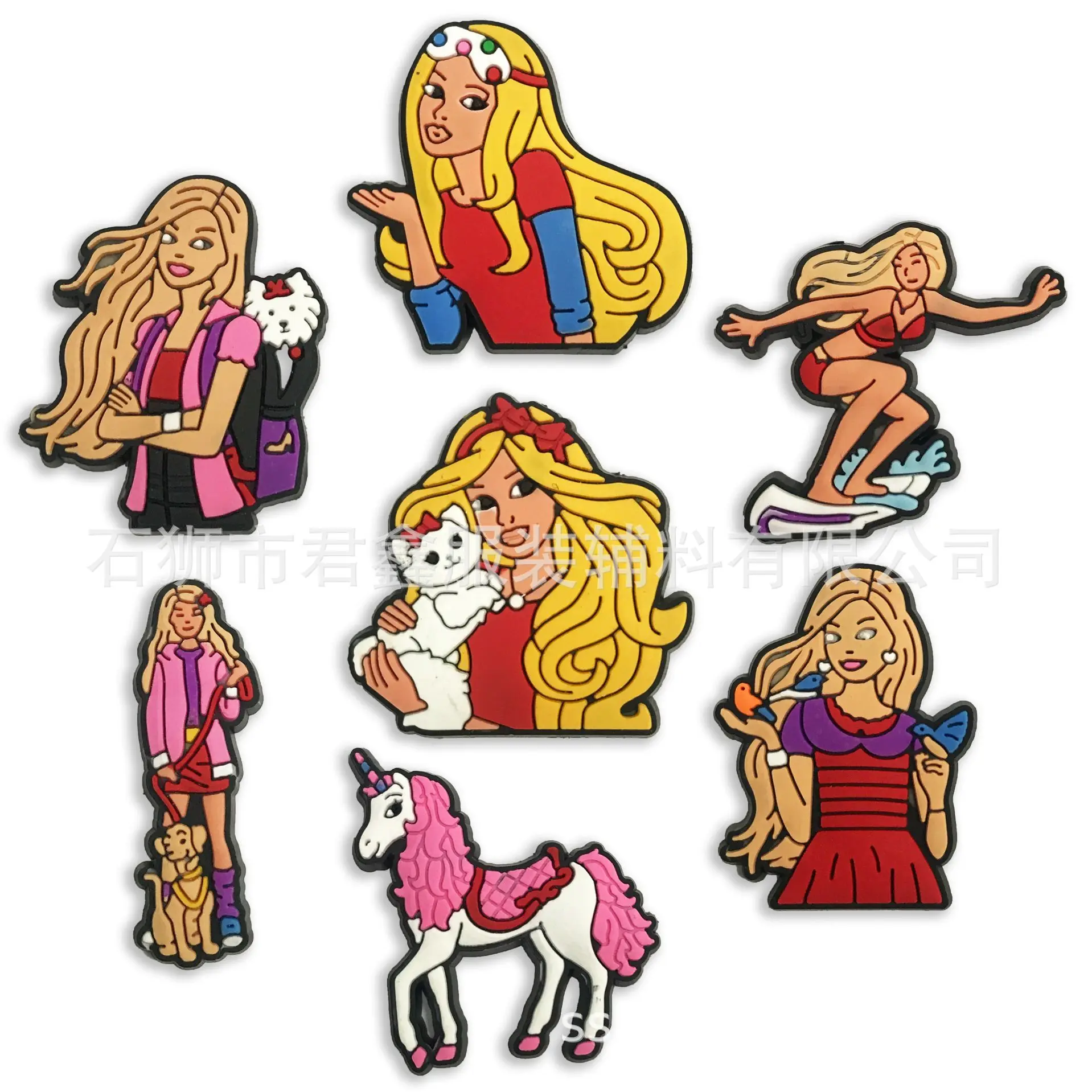 Single Sale 1pcs Frozen Series Slippers Shoe Buckle Fit Croc Jibz PVC Charms Accessories Wholesale DIY Shoes Decorations Gifts