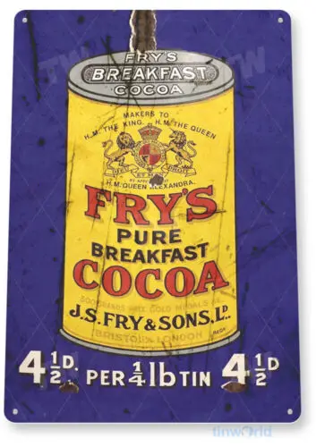 Frys завтрак какао фотоплитка шоколад ретро кухня жестяной знак B229