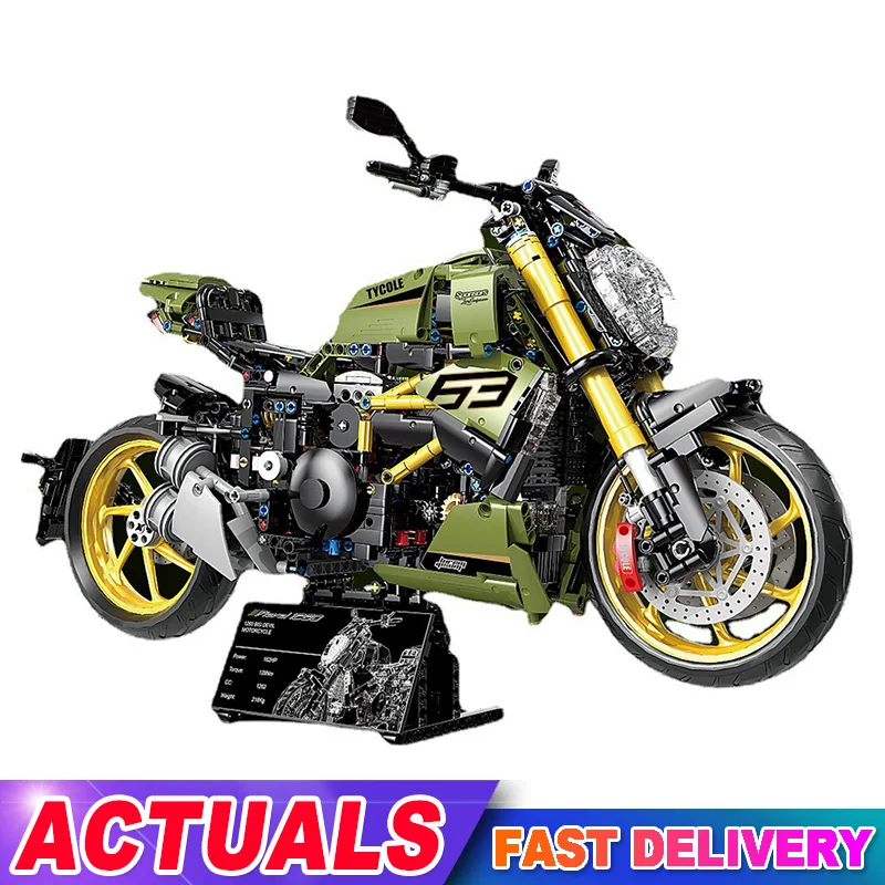 

1:5 Technical City Sports Rapid Racing Motorcycle Motorbike Locomotive Moc Bricks Model Building Blocks Boys Gifts Toys T4021