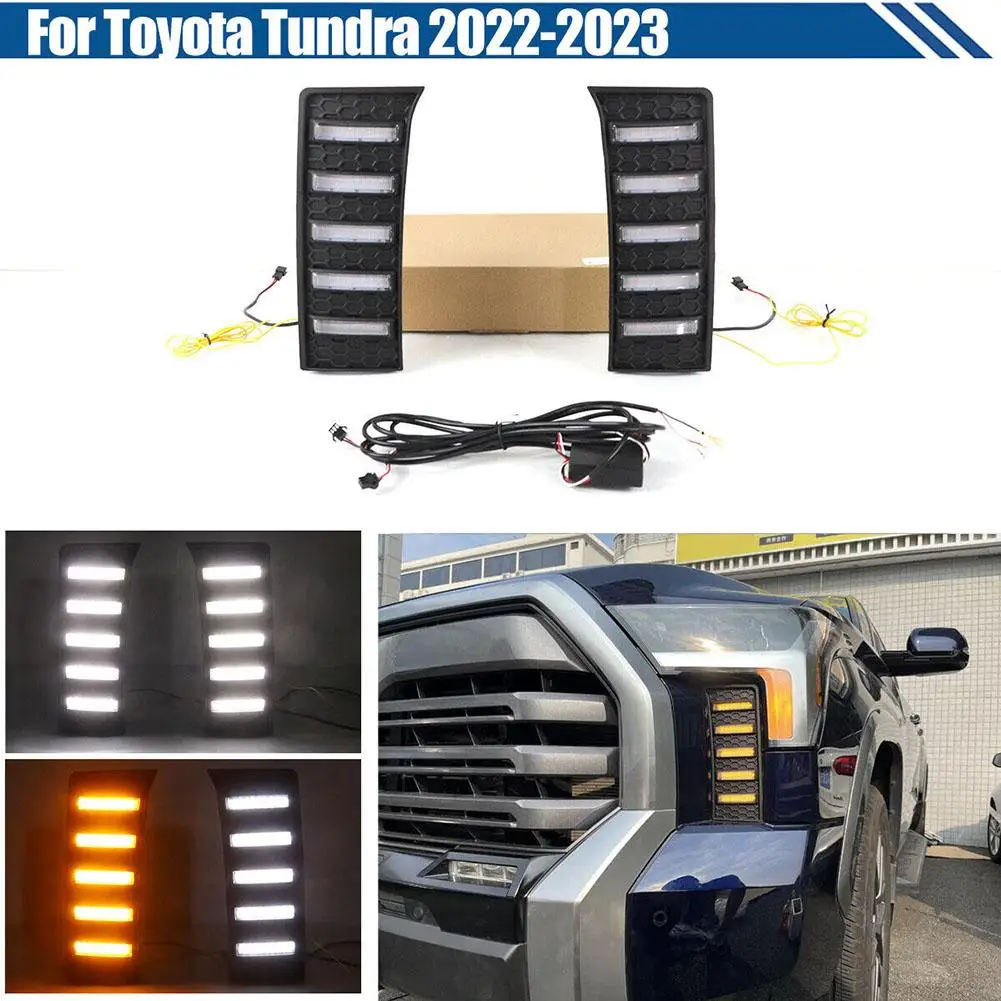

2 шт., дневные ходовые огни для Toyota Tundra 2022 2023