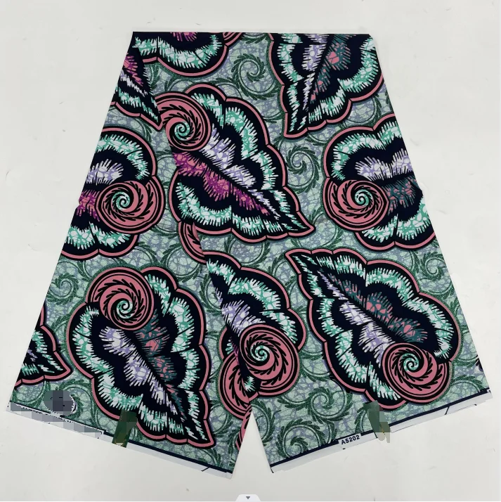 

Newest African Grand Golden Wax Fabric Ankara Glitter Golden Wax Soft Flash Gold Print Batik High Quality Pagne Women Tissus