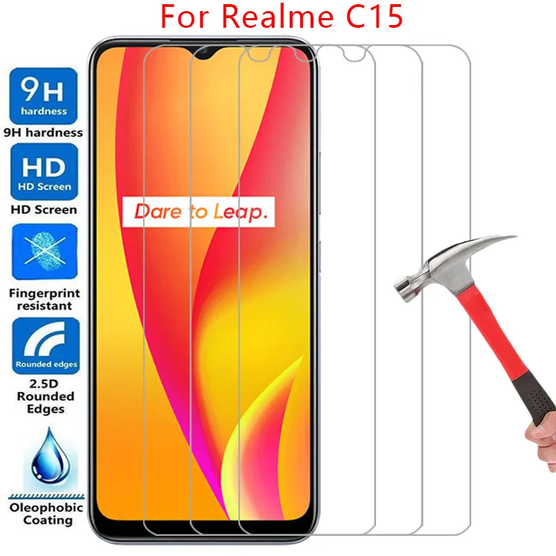 Защита экрана для realme c15, защитное закаленное стекло на realmec15 c 15 15c, пленка realmi realmic15 reame relme ralme real me