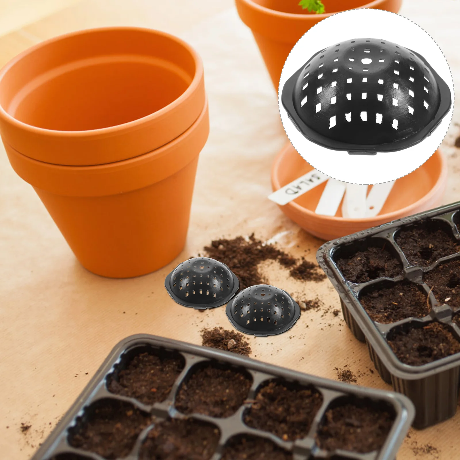 50 шт. прокладка для цветочного горшка коврик с нижней сеткой сетчатый бонсай