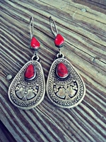 gorgeous silver plated women earrings natural stone bohemia drop earrings for women bridal engagement wedding jewelry gift