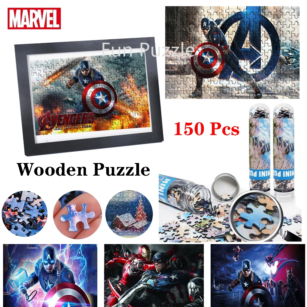 disney-marvel-cartoon-150pcs-creative-diy-mini-wooden-puzzle-captain-america-model-assembled-jigsaw-puzzle-toys-for-kids-gifts