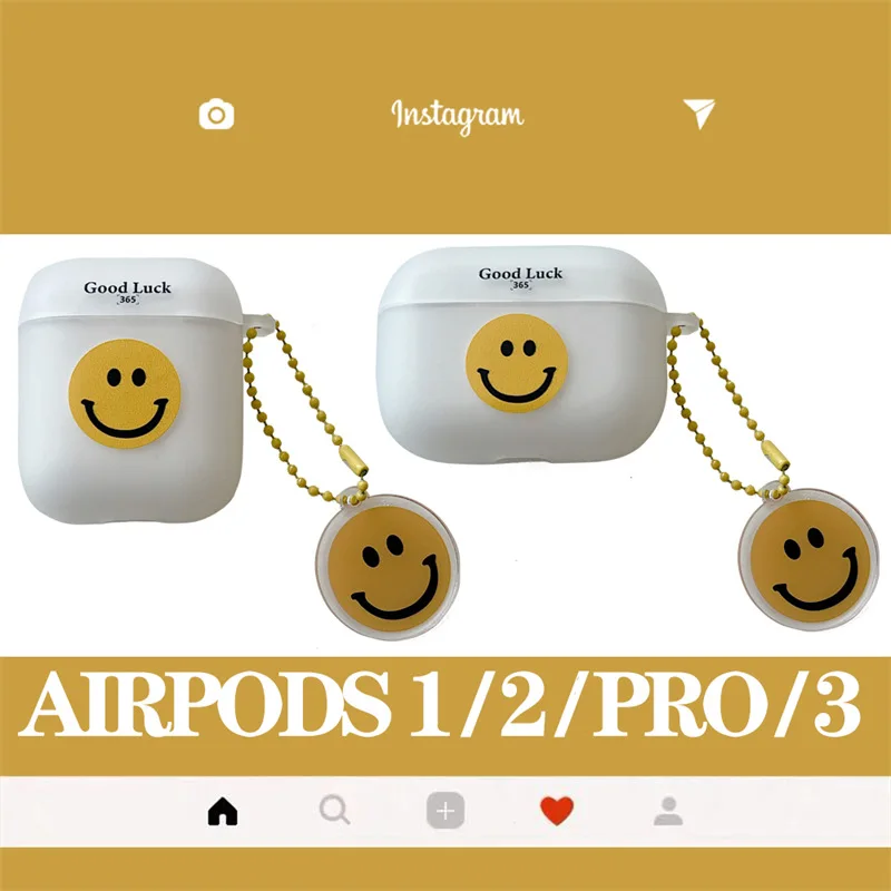 

Cartoon Good Luck Smile AirPods 3 Case Apple AirPods 2 Case Cover AirPods Pro Case IPhone Earphone Accessories Air Pod Case