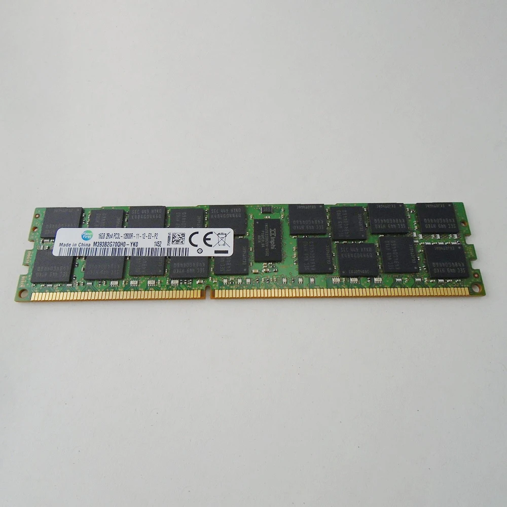 1 шт. для Samsung RAM M393B2G70QH0-YK0 16G 16 ГБ 2RX4 DDR3L PC3L-12800R 1600 REG серверная память